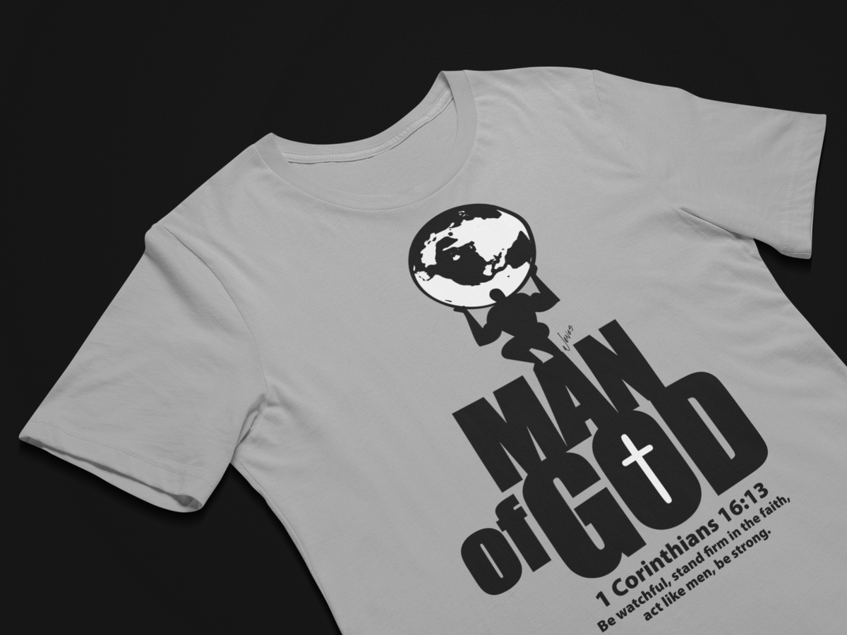 Man Of God, Christian T-shirt, Gift for Men, Faith based t shirts,  1Cor.16:13