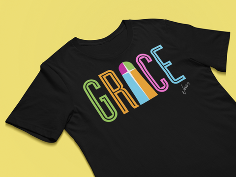 Christian t-shirt - Grace T-shirt - Premium women t-shirt design black