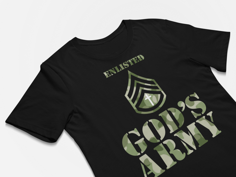 Christian message t-shirt - God’s Army T-shirt - Premium t-shirt design black