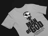 Christian cool text t-shirt - Man of God T-shirt - Premium men t-shirt design black on grey