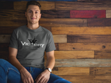 Motivational christian message t-shirt - Victory T-shirt - Premium bold t-shirt design model