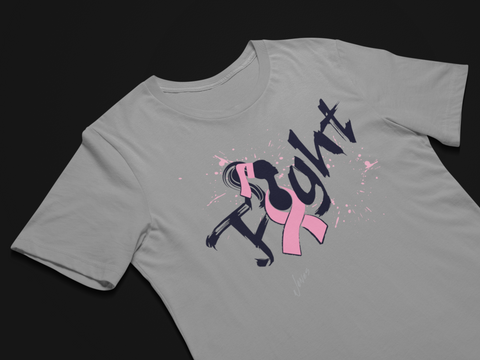 Fight cancer t-shirt - Fight T-shirt - Premium women t-shirt grey