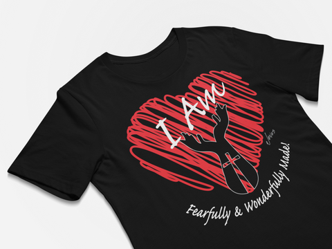 Christian Positive message t-shirt - I Am Fearfully and Wonderfully Made T-shirt - Premium design t-shirt