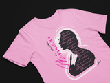 Women positive message t-shirt - I Am Woman T-shirt - Premium women t-shirt design pink