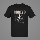 Rooted in Faith Inspirational Christian T-shirt